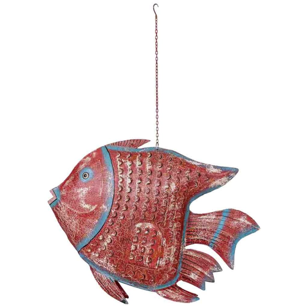 Fisch-Kerzenständer Eisen, 110x13x80 cm, mehrfarbig - Maisons Du
