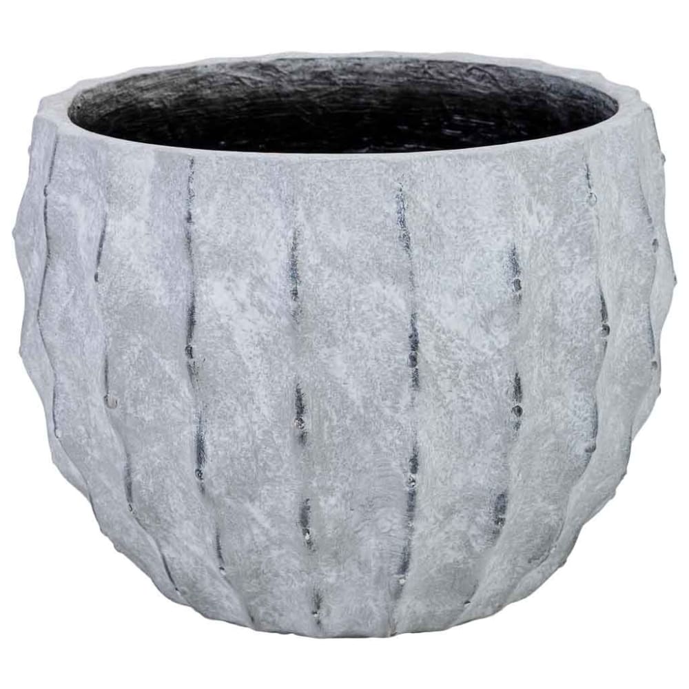 macetero de fibra de vidrio blanco 30x30x23cm