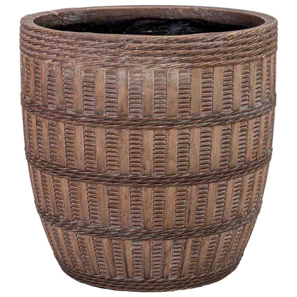 Wanderlust deco Fiberglas-Pflanzkasten 41x41x41 cm Braun Braun Harz