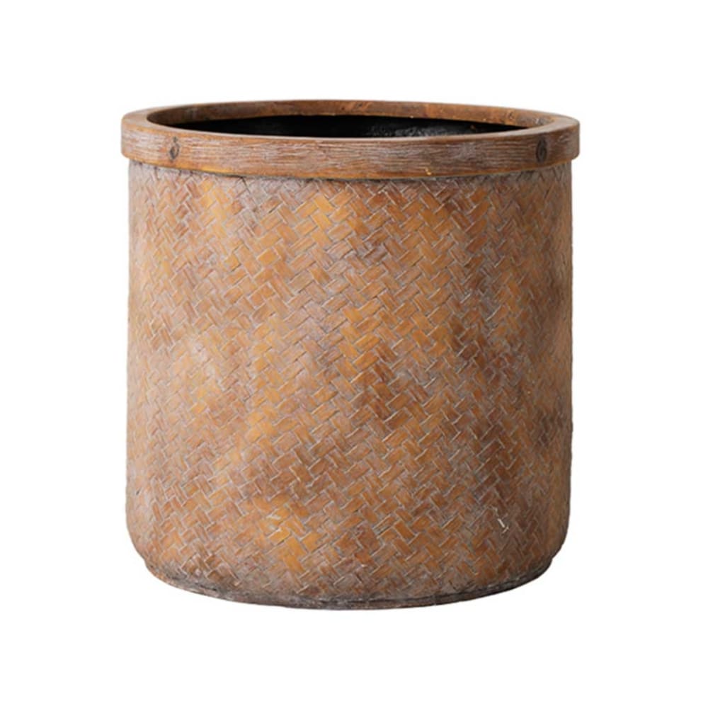 Jardinière en fibre - marron verre