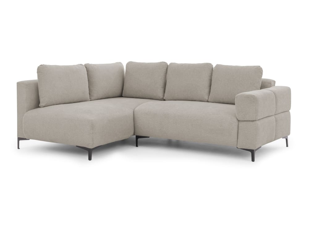 Canapé d’angle en tissu structuré taupe