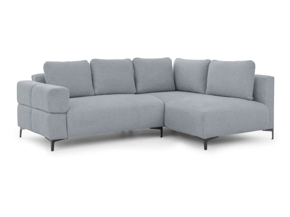 Canapé d’angle en tissu structuré gris