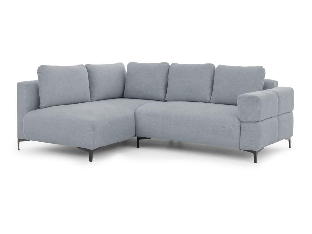Canapé d’angle en tissu structuré gris