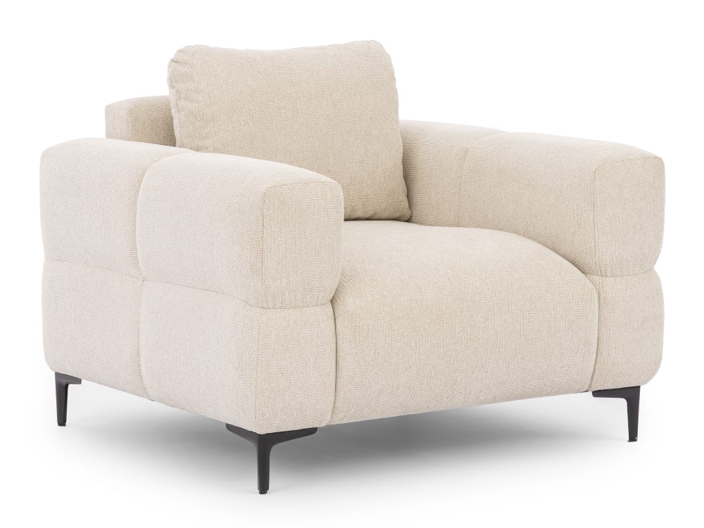fauteuil en tissu structuré