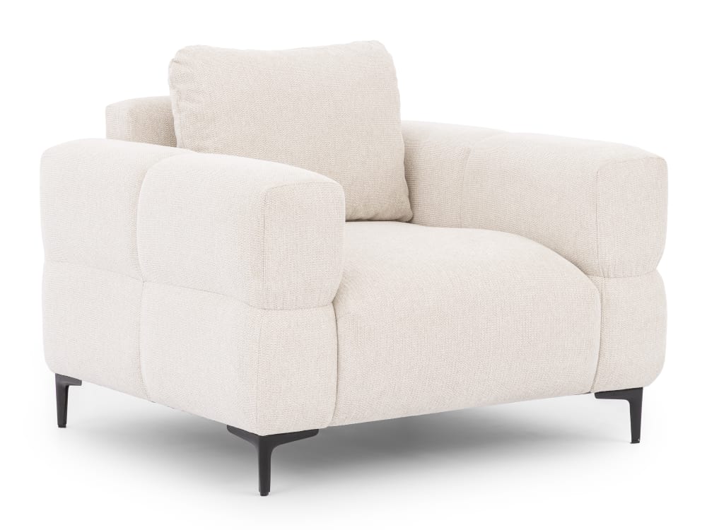 fauteuil en tissu structuré