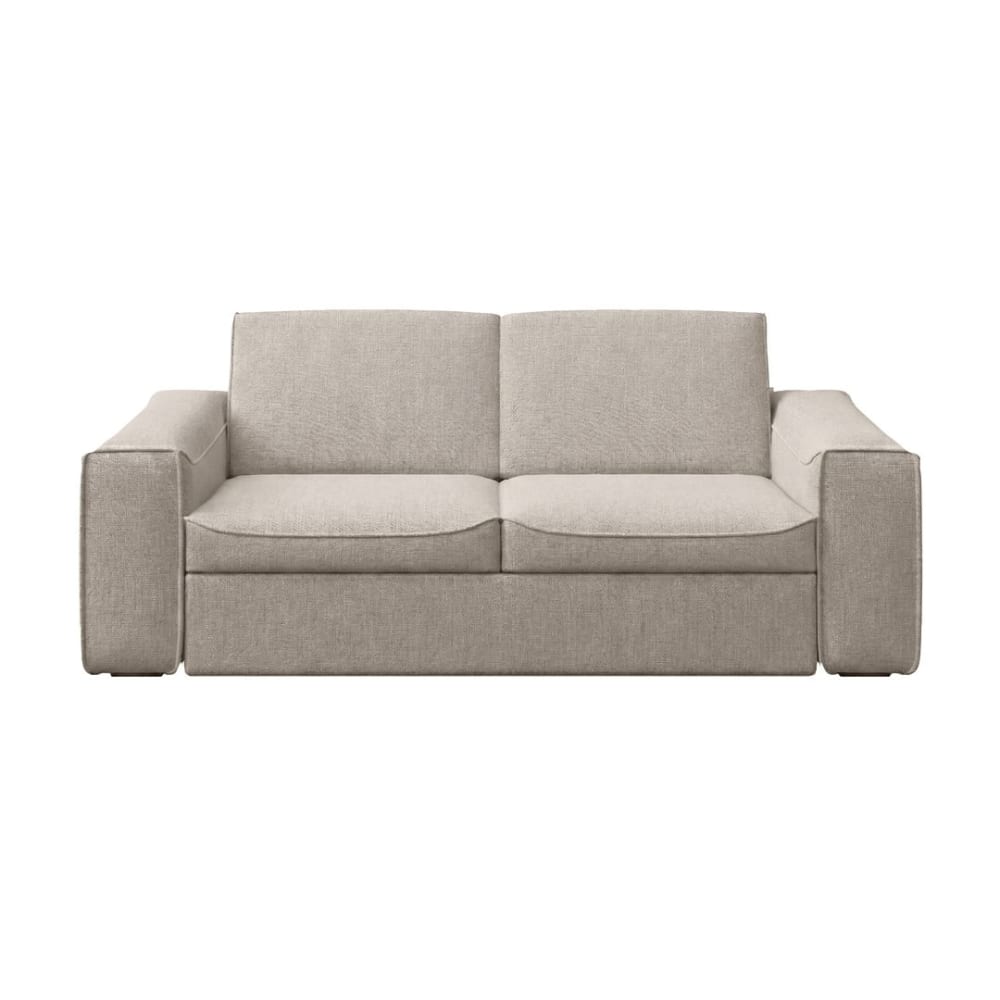 Canapé-lit 2,5 places en polyester Munro beige