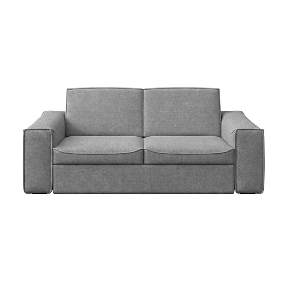 Canapé-lit 2,5 places en polyester Munro gris clair