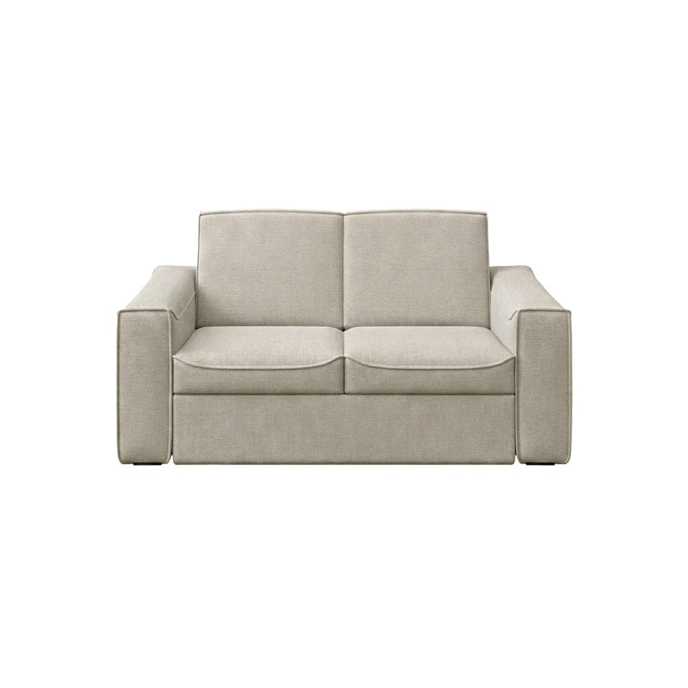 Canapé-lit 2 places en polyester Muno beige clair
