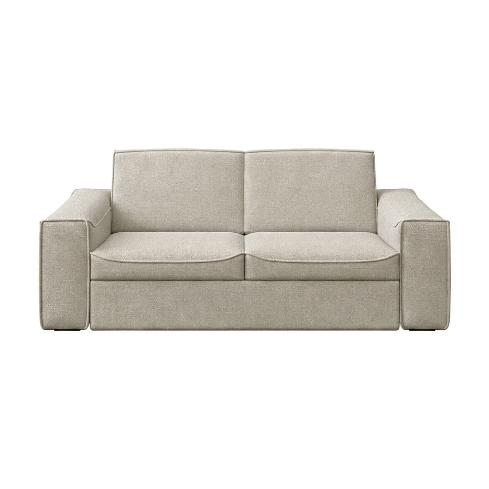 Canapé-lit 2,5 places en polyester Munro beige clair
