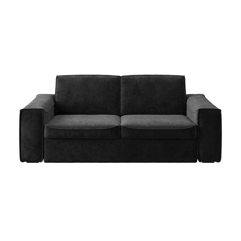 Canapé-lit 2,5 places en polyester Munro gris foncé