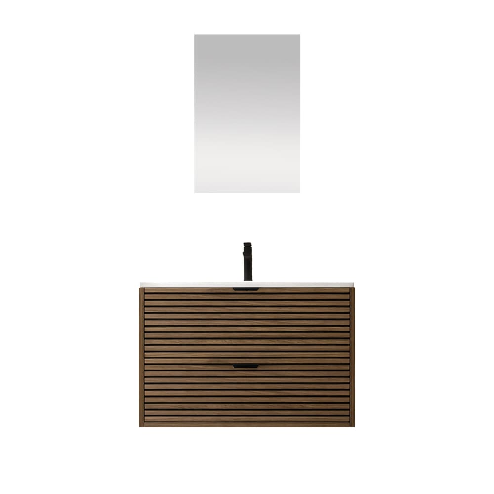 Meuble de salle de bains effet bois marron 45x80x48cm Meuble de salle de bains effet bois marron 45x80x48cm