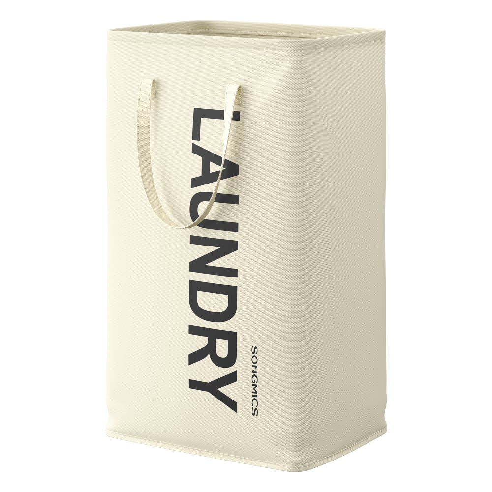 cesto de ropa sucia plegable de 80 l de color blanco