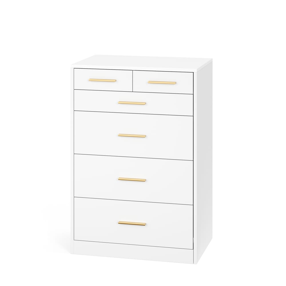 Commodes pour chambre ou salon 6 tiroirs 40 x 60.1 x 88.4 cm blanc