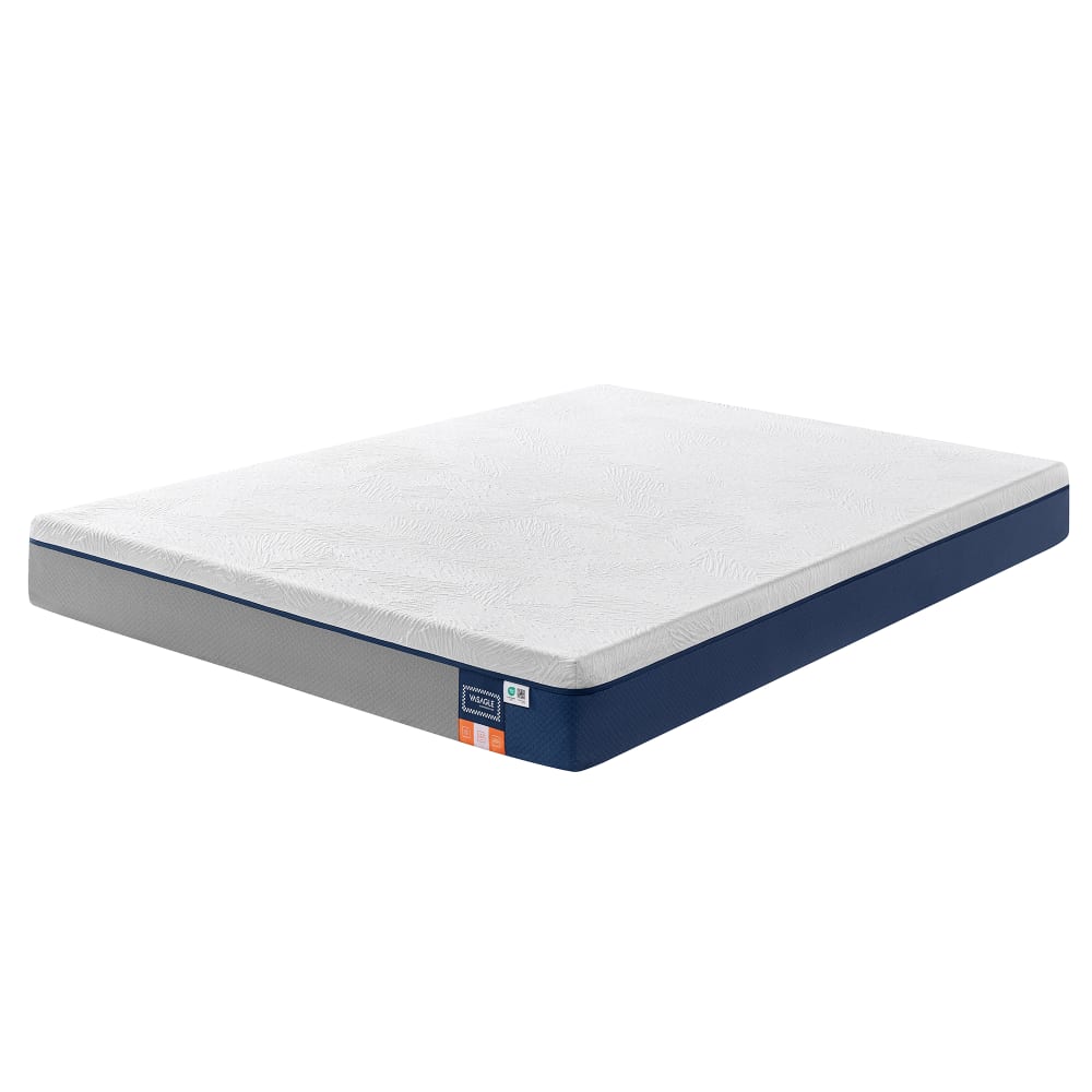 Matelas 160 x 200 cm mousse mémoire de forme gel bleu