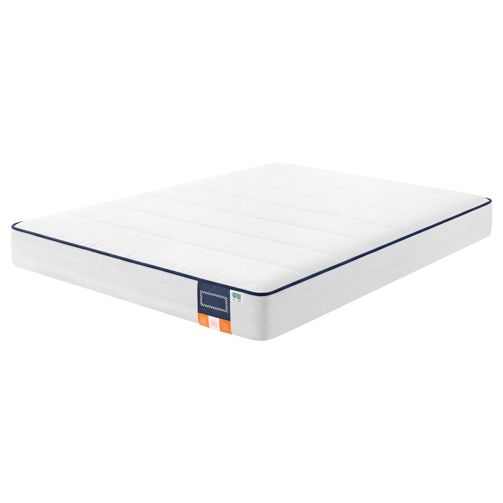 Matelas 140 x 190 cm mousse mémoire de forme gel housse lavable blanc