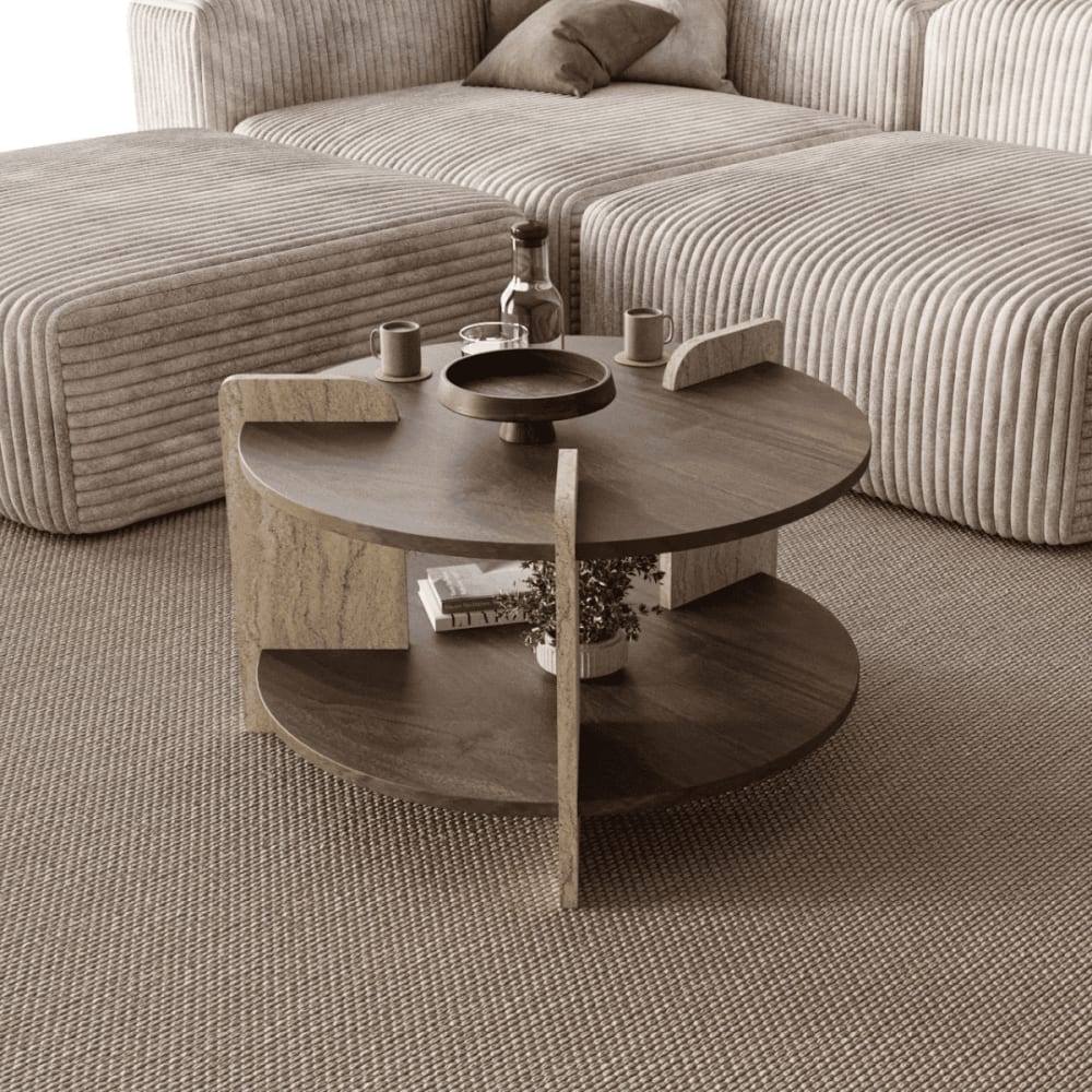Runder Couchtisch mit doppelplatte D70 cm - - Maisons Du Monde