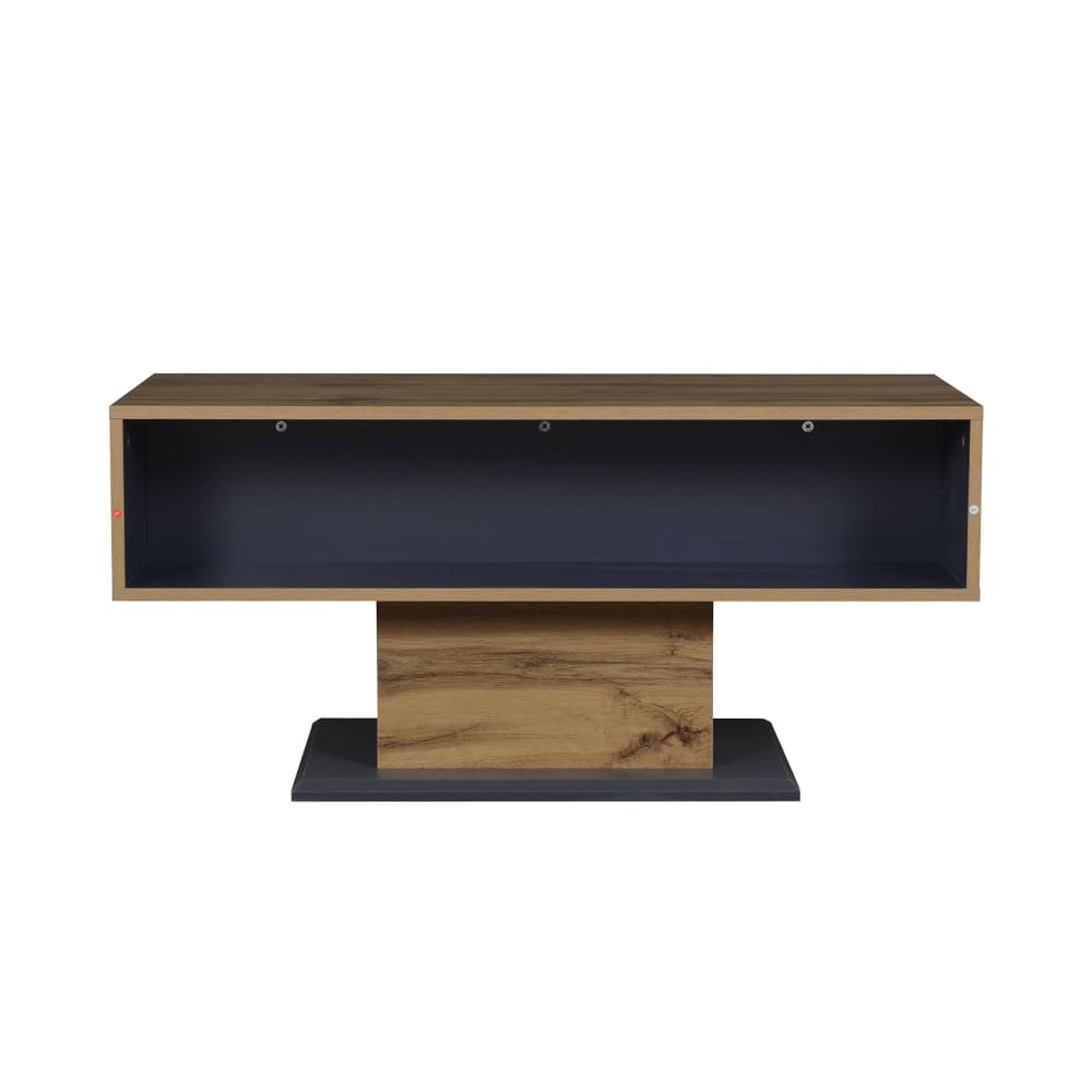 Couchtisch 1 Tür 2 Fächer, Eiche Grau - Maisons Du Monde