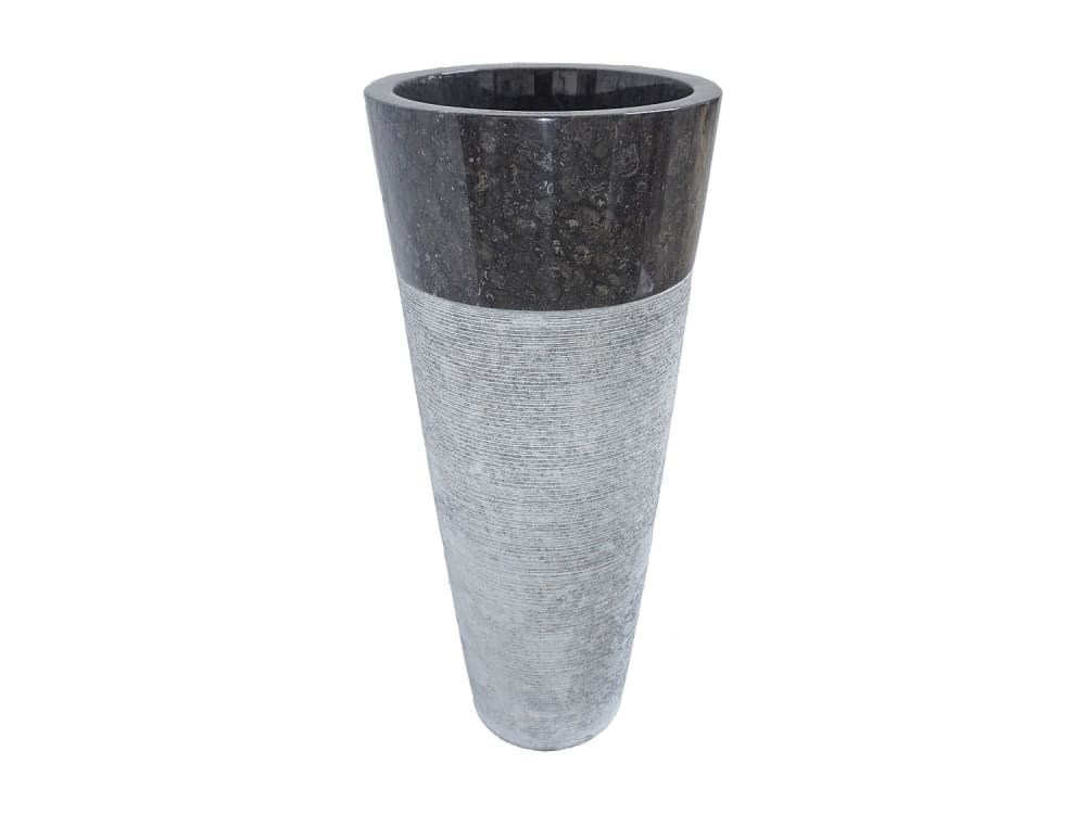 Vasque sur pied marbre gris