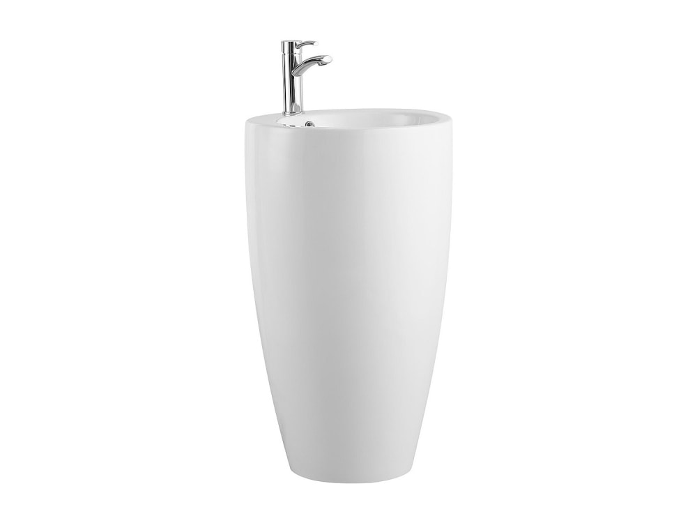 Vasque sur pied céramique blanc
