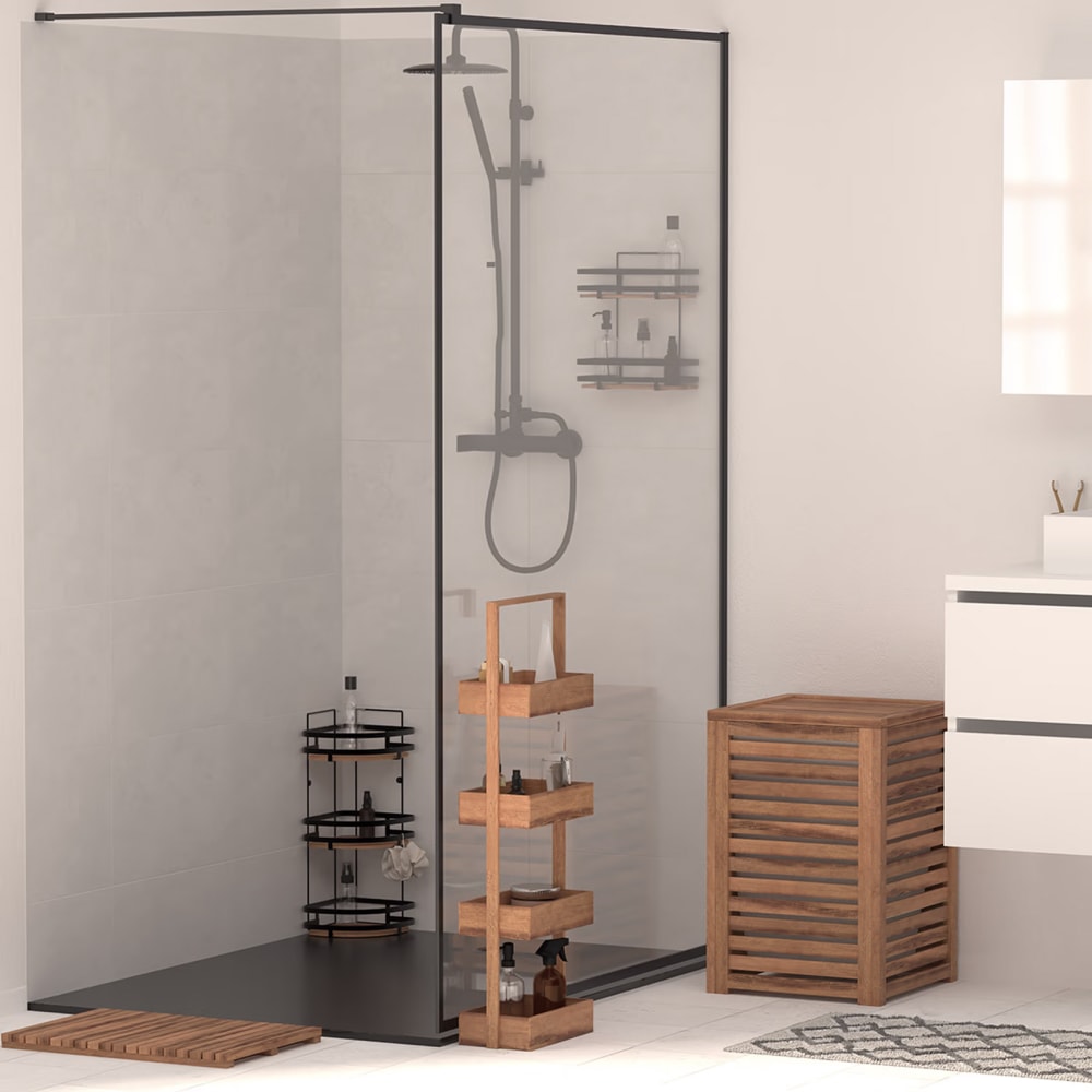 Eckduschregal mit 3 Ebenen im Industriestil - Maisons Du Monde