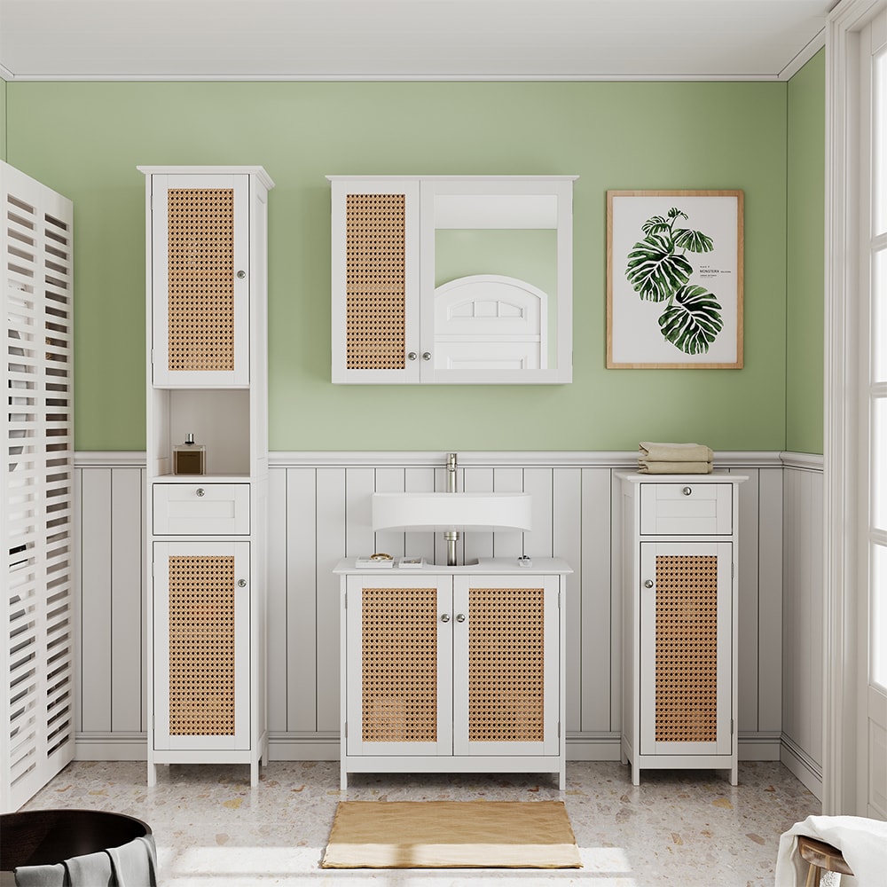 Badmöbel-Set 4-teilig Weiß 60x58cm - Maisons Du Monde