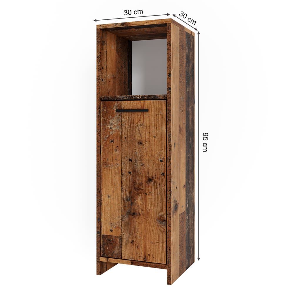 Midischrank, Eiche rustikal 30 x 95cm - Maisons Du Monde