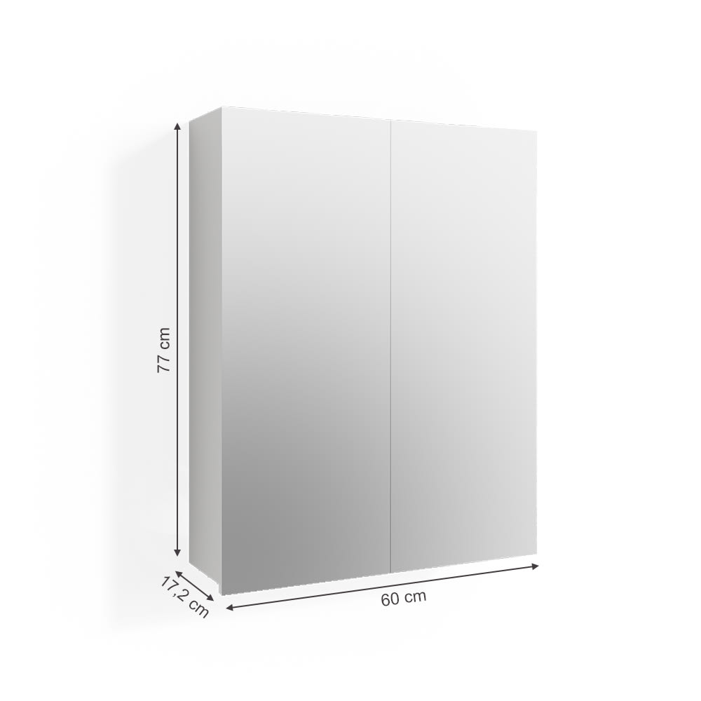 Badspiegelschrank, Weiß 60 x 77cm - Maisons Du Monde