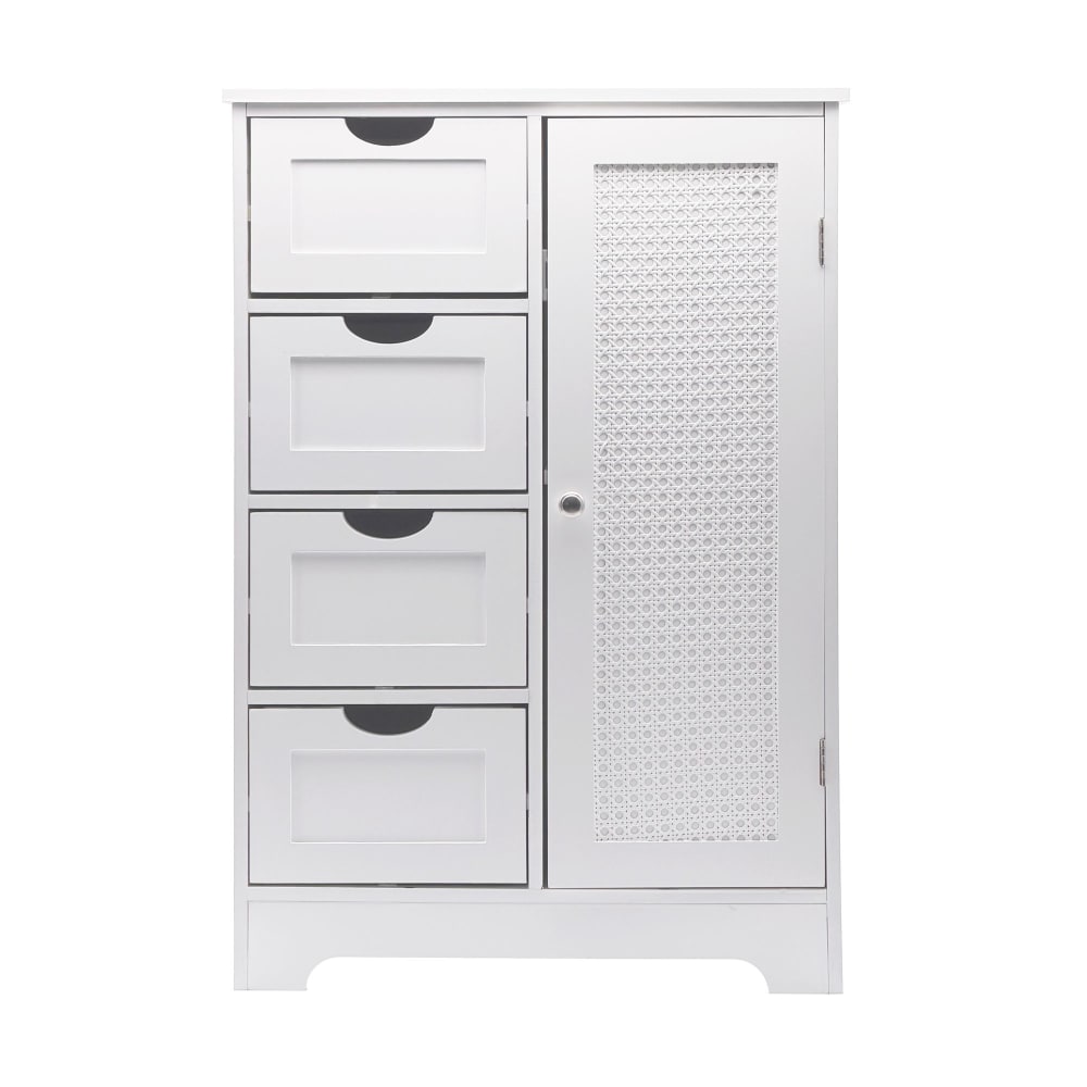 FineBuy Badschrank aus MDF, weiß style modern - Holz