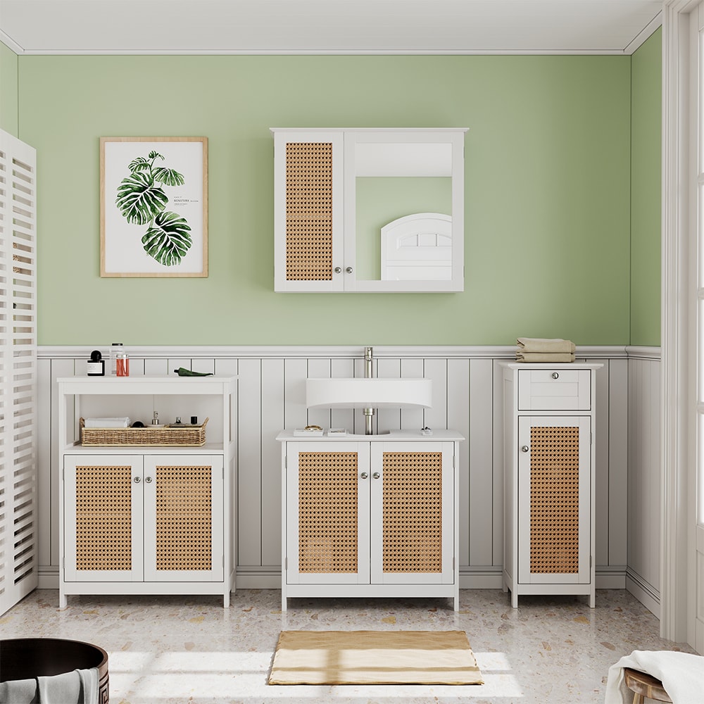 Badmöbel-Set 4-teilig Weiß 60x58cm - Maisons Du Monde