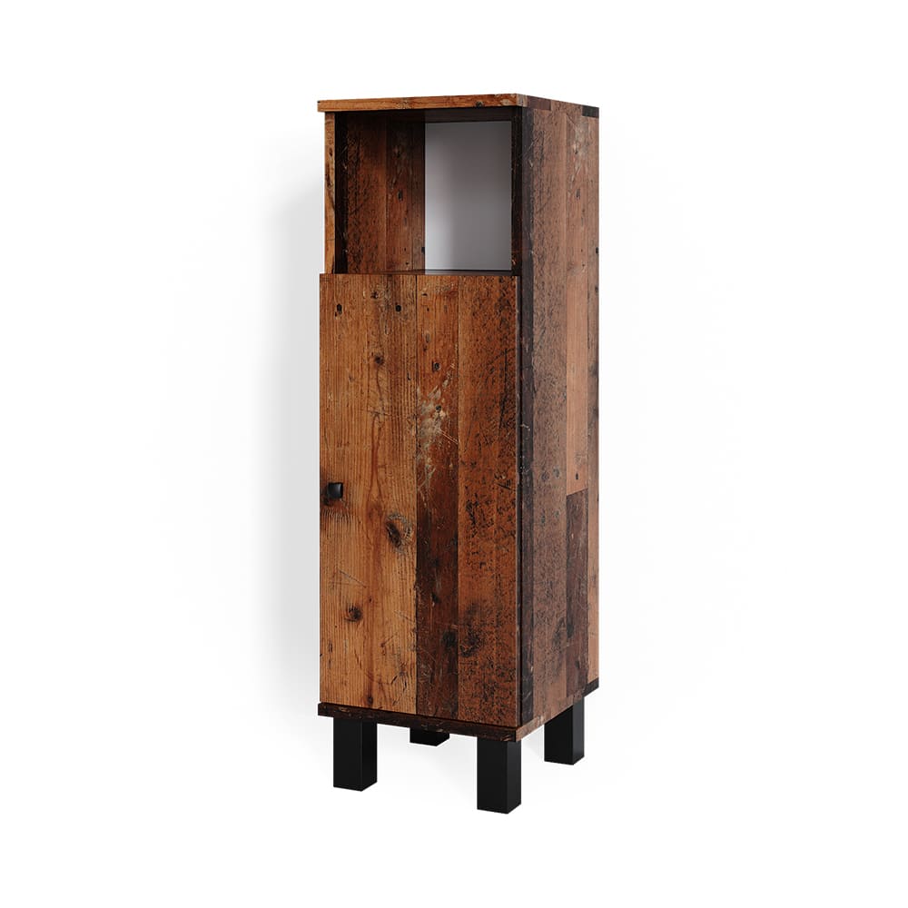 Vicco Midischrank, Eiche rustikal 30 x 95cm style modern Braun Spanplatte