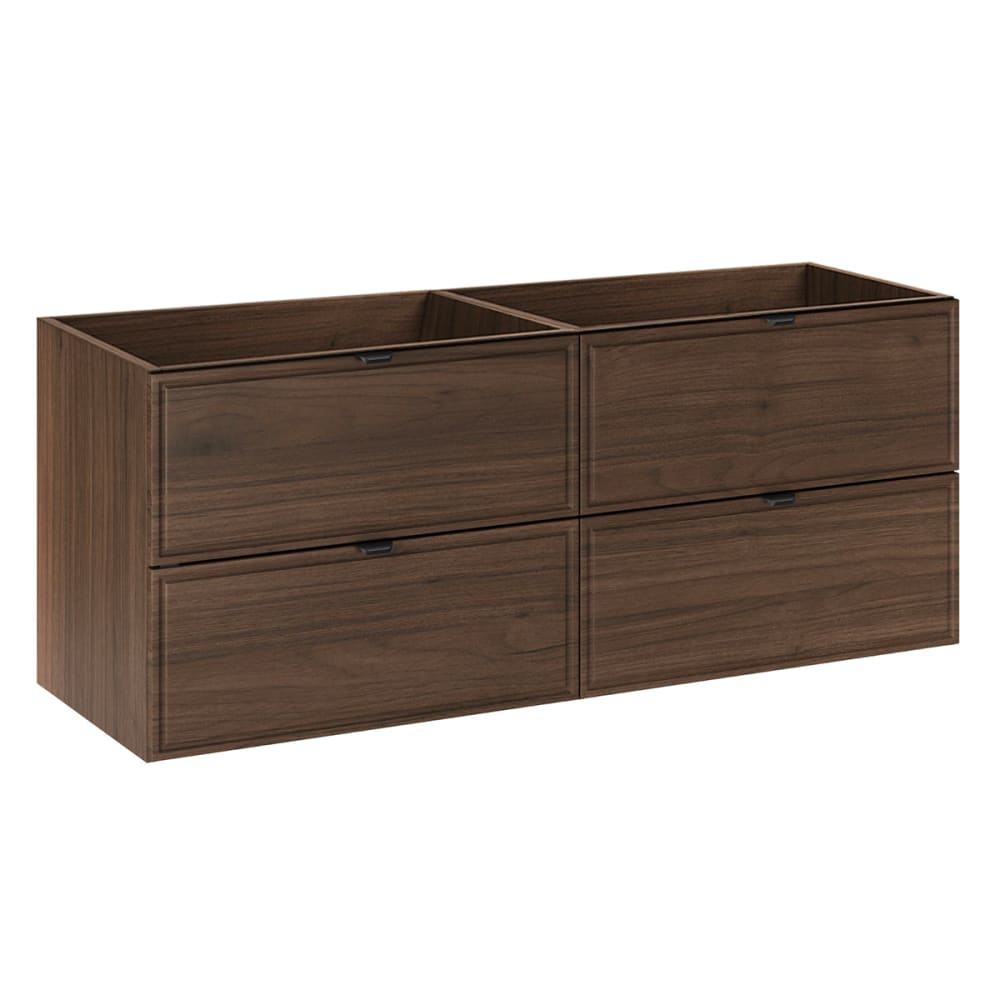 Petits meubles Waschtischunterschrank 120cm Laminierte Platten Dunkles Holz Braun Spanplatte