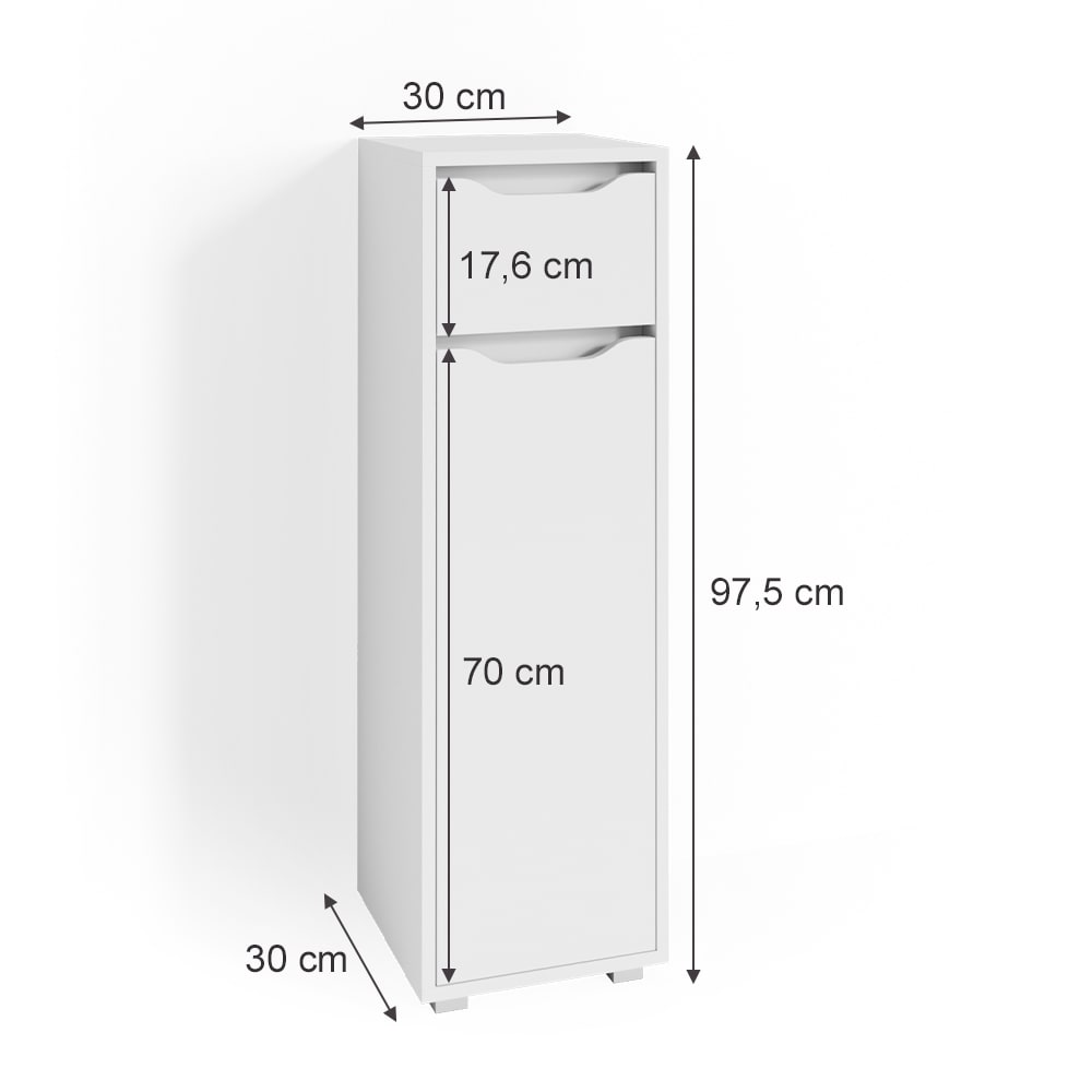 Midischrank, Weiß 30 x 97.5cm - Maisons Du Monde