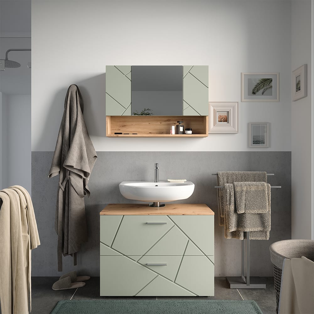 Badmöbel-Set 2-teilig Salbeigrün 80x58.6cm - Maisons Du Monde