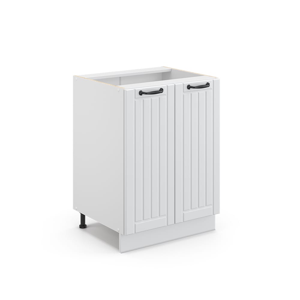 Vicco Midischrank ohne Arbeitsplatte, Weiß Landhaus 60 x 82cm style modern Weiß Spanplatte