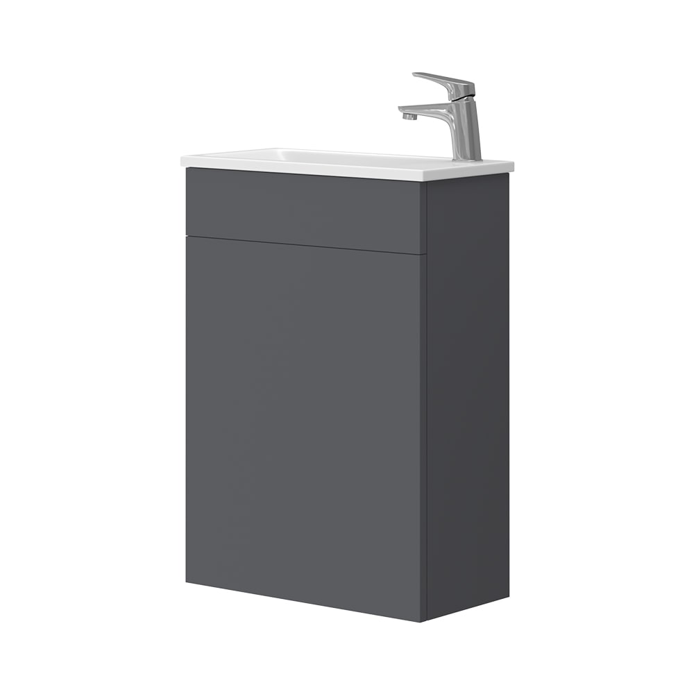 Vicco Waschbeckenunterschrank 2-teilig Anthrazit 50x70cm style modern Grau Spanplatte