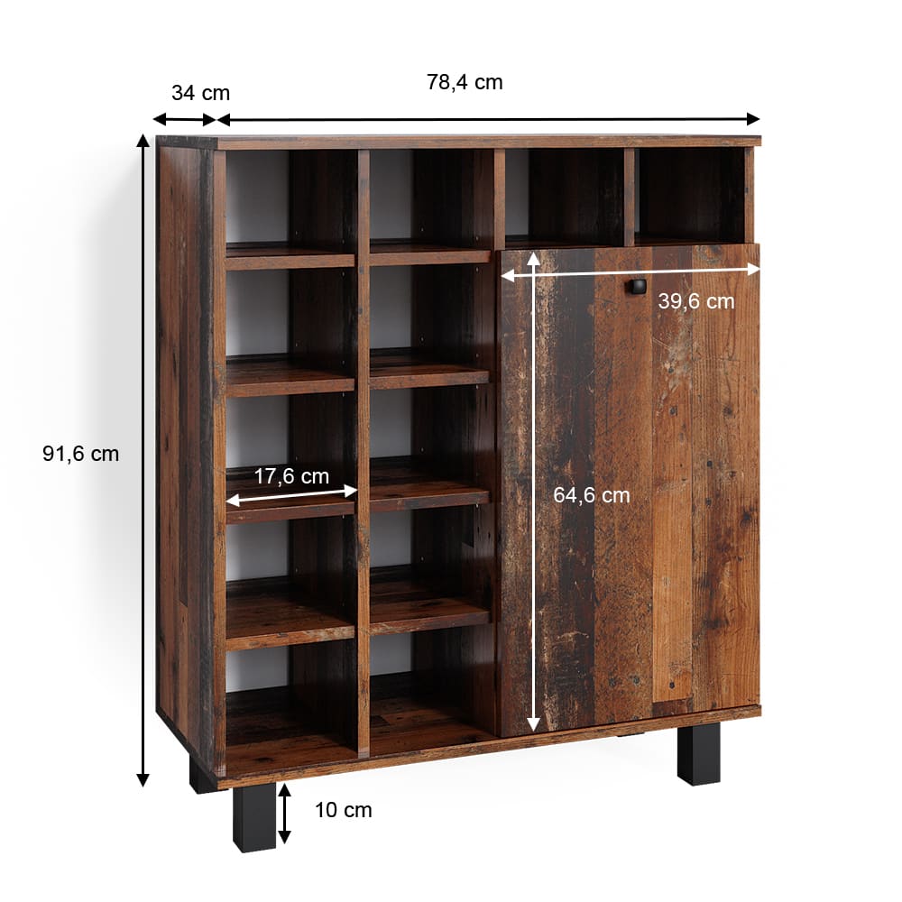 Badschrank, Eiche rustikal 78.4 x 91.6cm - Maisons Du Monde