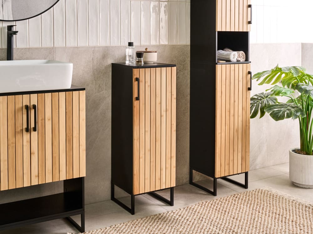 Badezimmerschrank aus Holz 90cm, braun - Maisons Du Monde