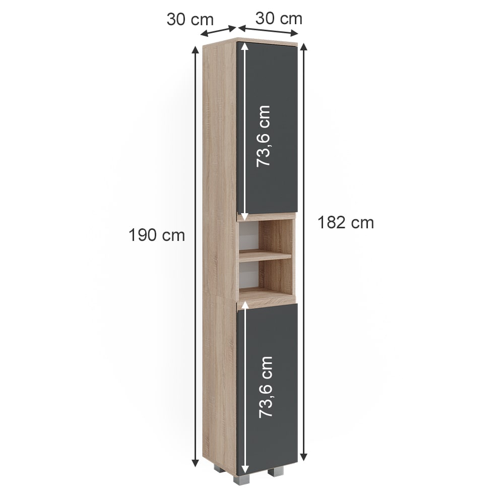 Badschrank, Sonoma 30 x 190cm - Maisons Du Monde