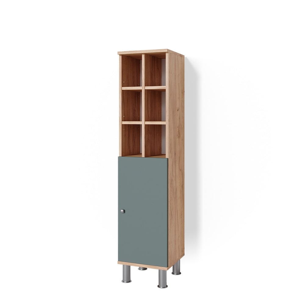Vicco Midischrank große Tür, Grün 30 x 130.6cm style modern Grün Spanplatte