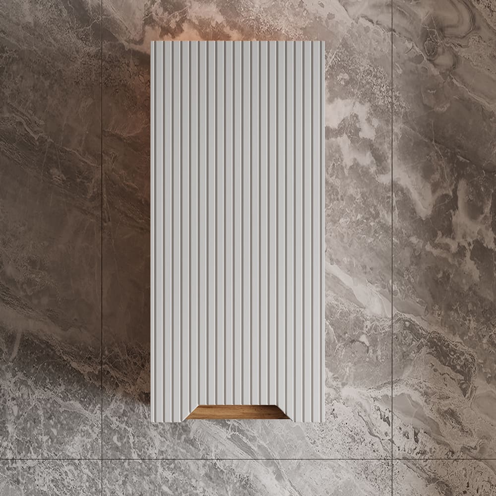Badschrank Eiche/weiß gestreift 20x72.6cm - Maisons Du Monde