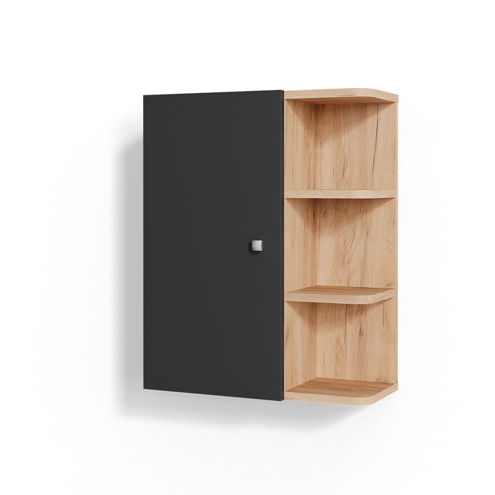 Vicco Badschrank, Anthrazit 47.2 x 59.2cm style modern Grau Spanplatte