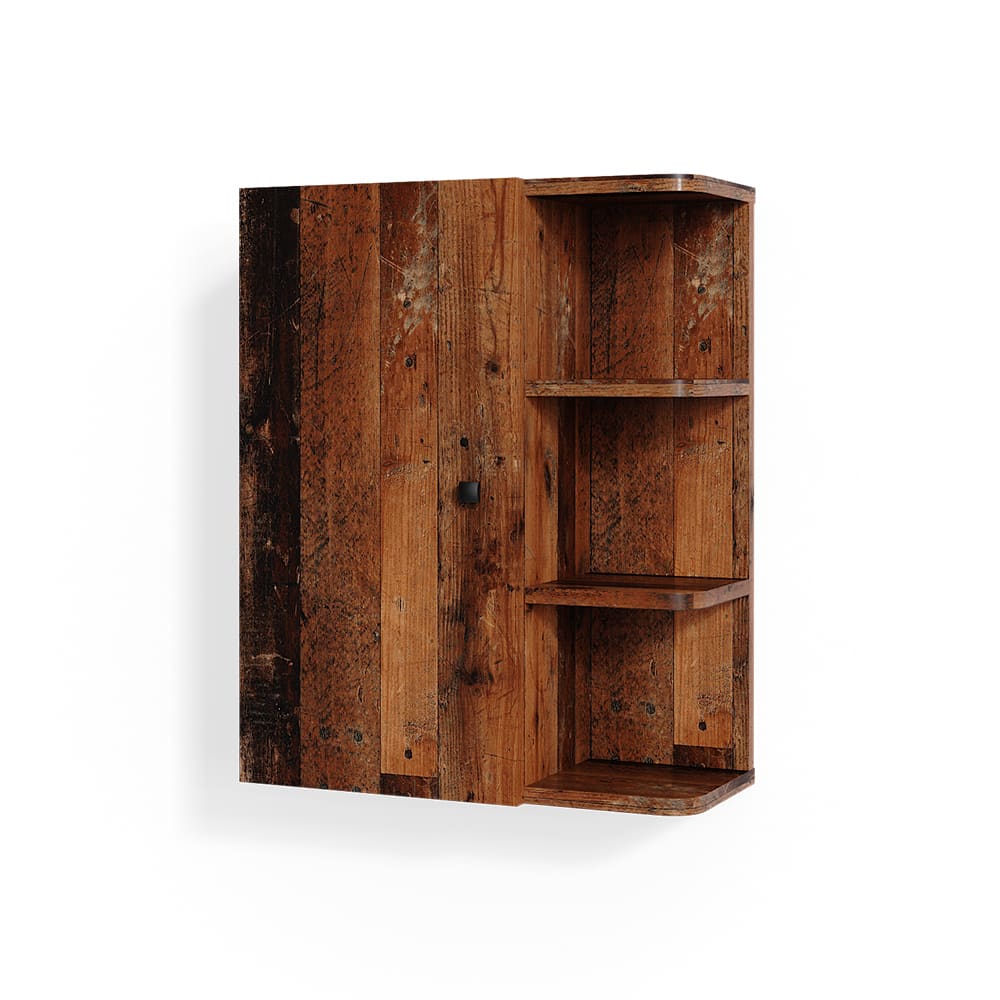 Vicco Badschrank, Eiche rustikal 47.2 x 59.2cm style modern Braun Spanplatte