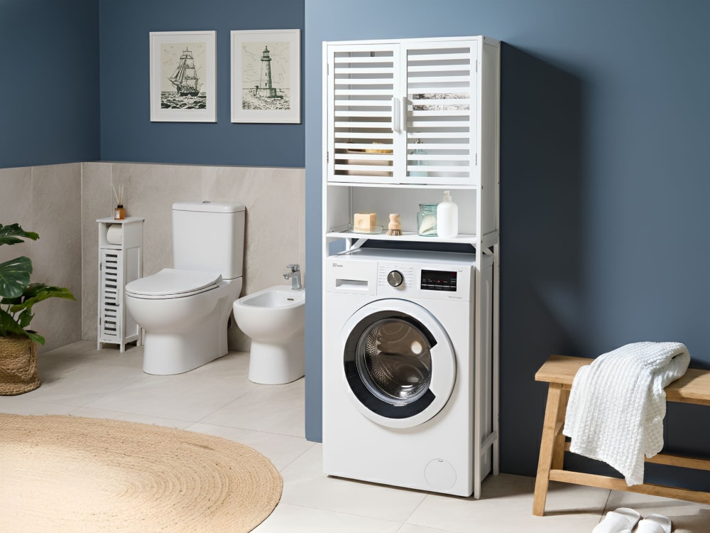 Badezimmerschrank aus Holz 167cm, weiß - Maisons Du Monde