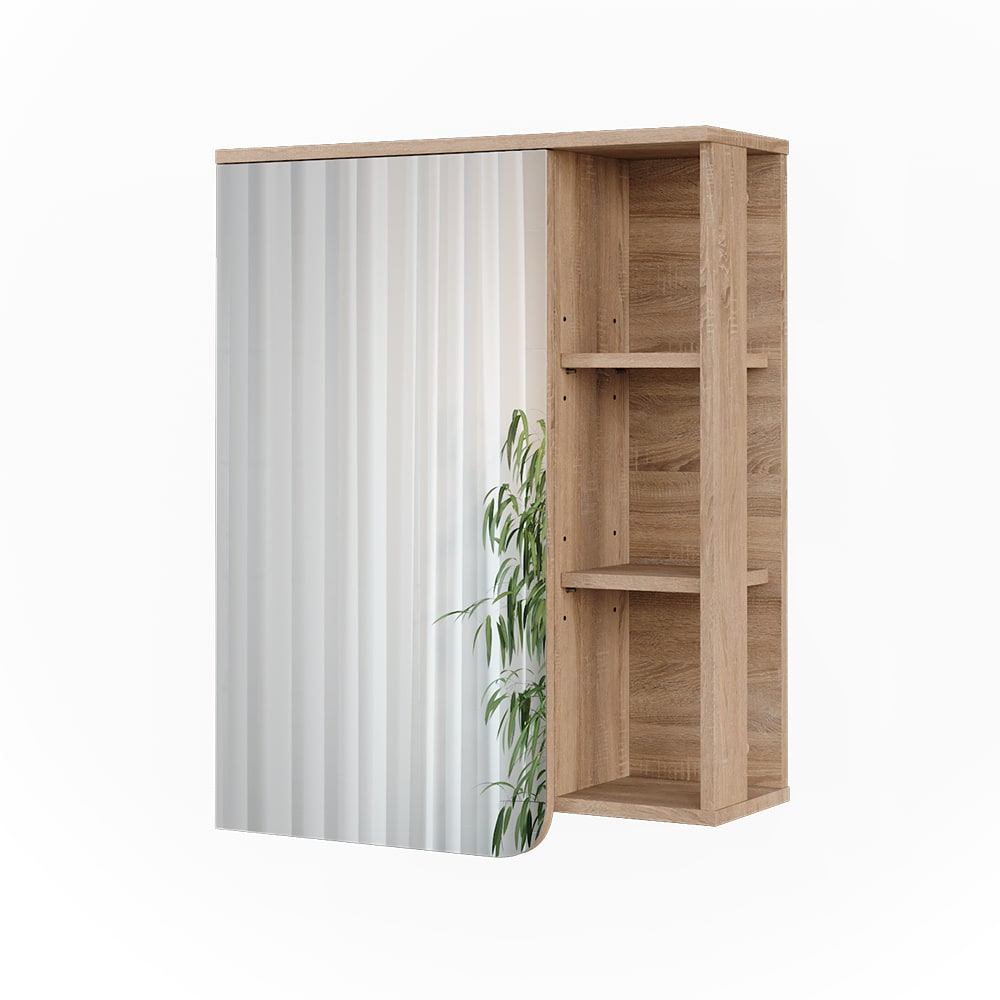 Vicco Spiegelschrank Sonoma 60x75cm style modern Braun Spanplatte