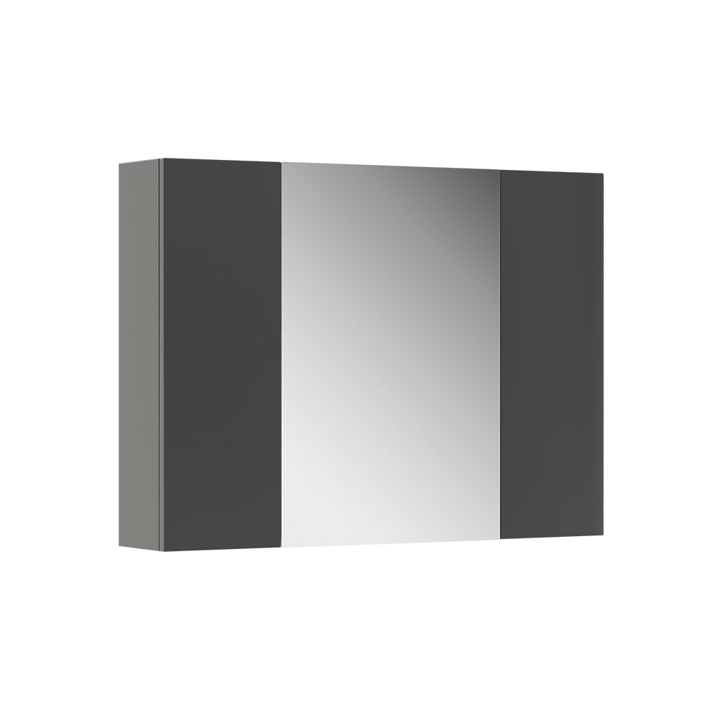 Vicco Badspiegelschrank mit Regalen Anthrazit 80x59.2cm style modern Schwarz Spanplatte