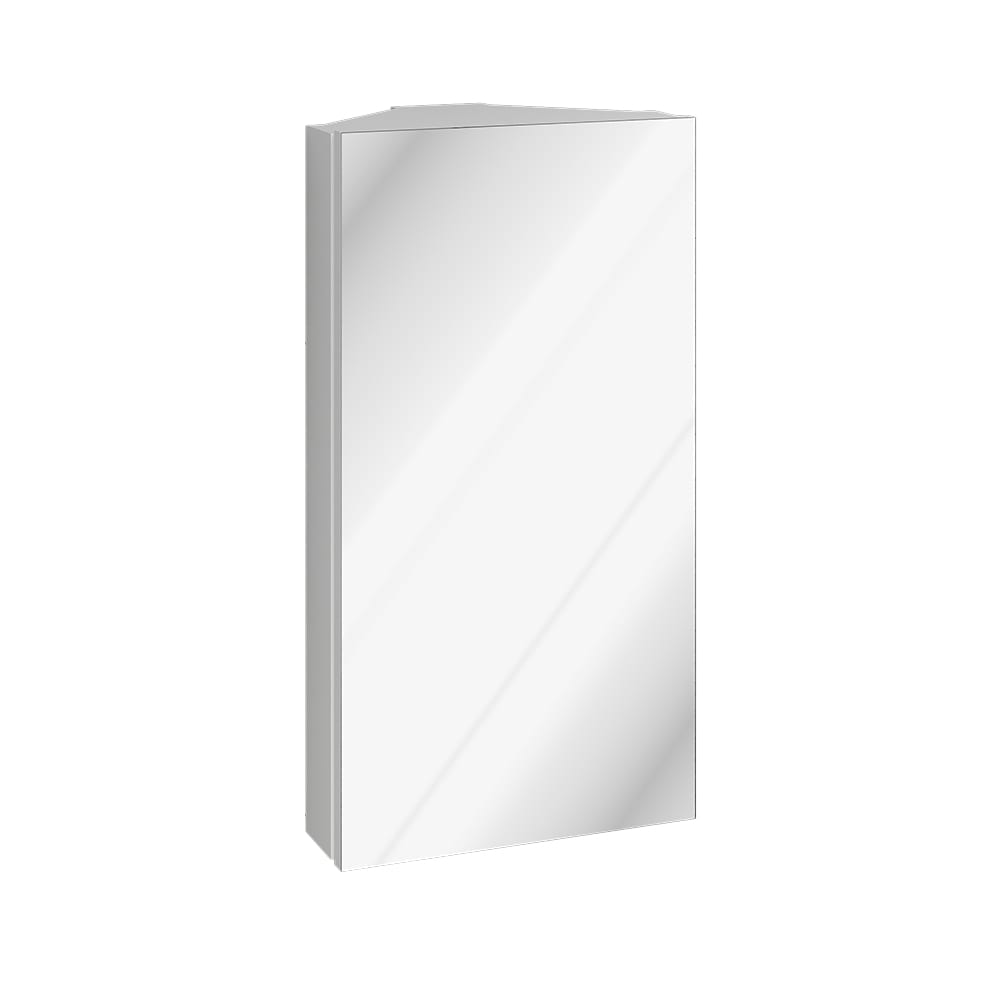 Vicco Eck-Badspiegelschrank Weiß 32.8x60.2cm style modern Weiß Spanplatte