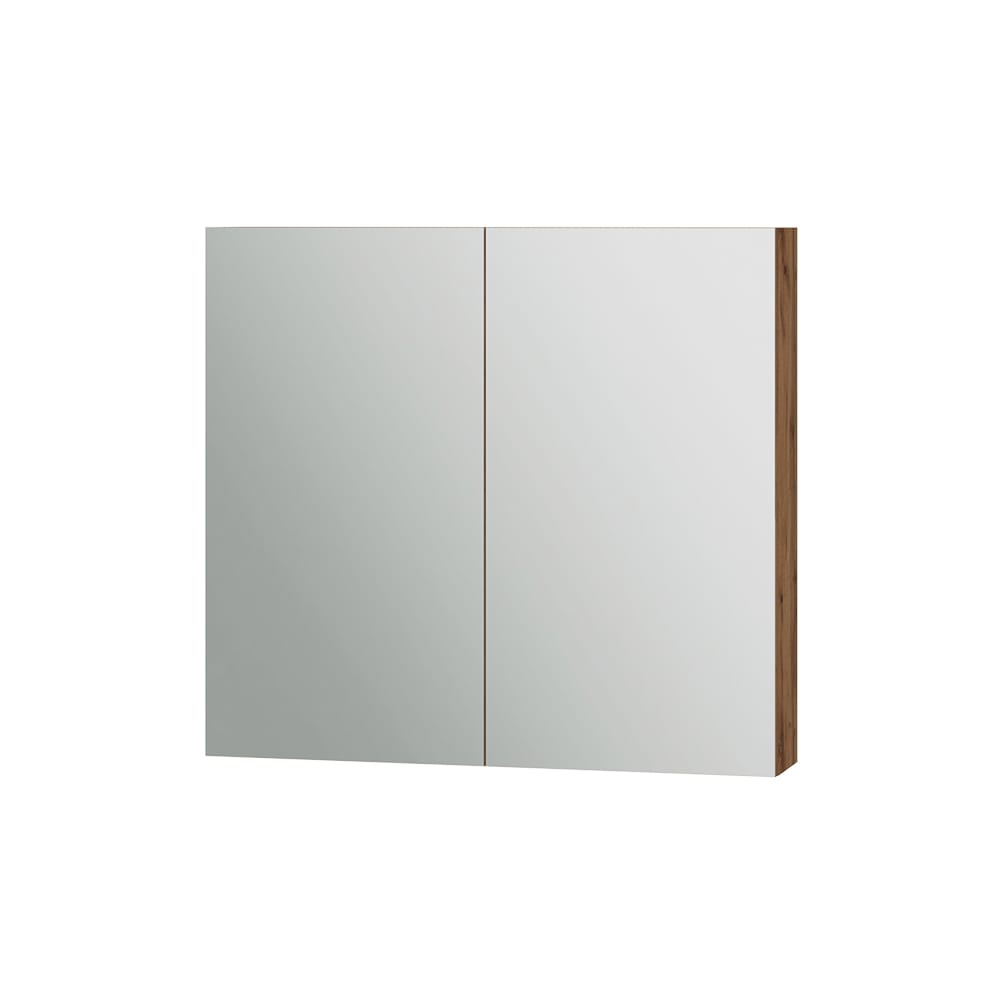 Vicco Badspiegelschrank mit 2 Türen Eiche 79.7x73.2cm style modern Braun Spanplatte