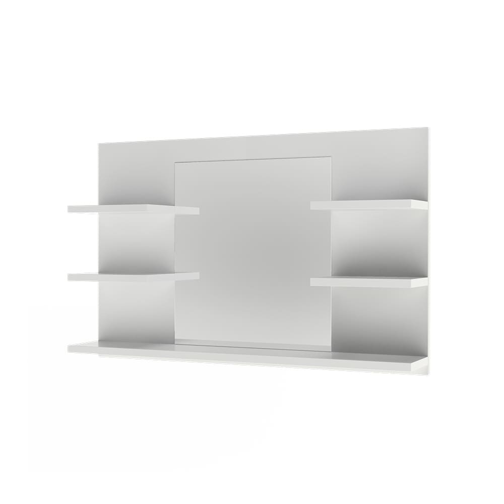 Vicco Badspiegelschrank mit Regalen Weiß 78x50cm style modern Weiß Spanplatte