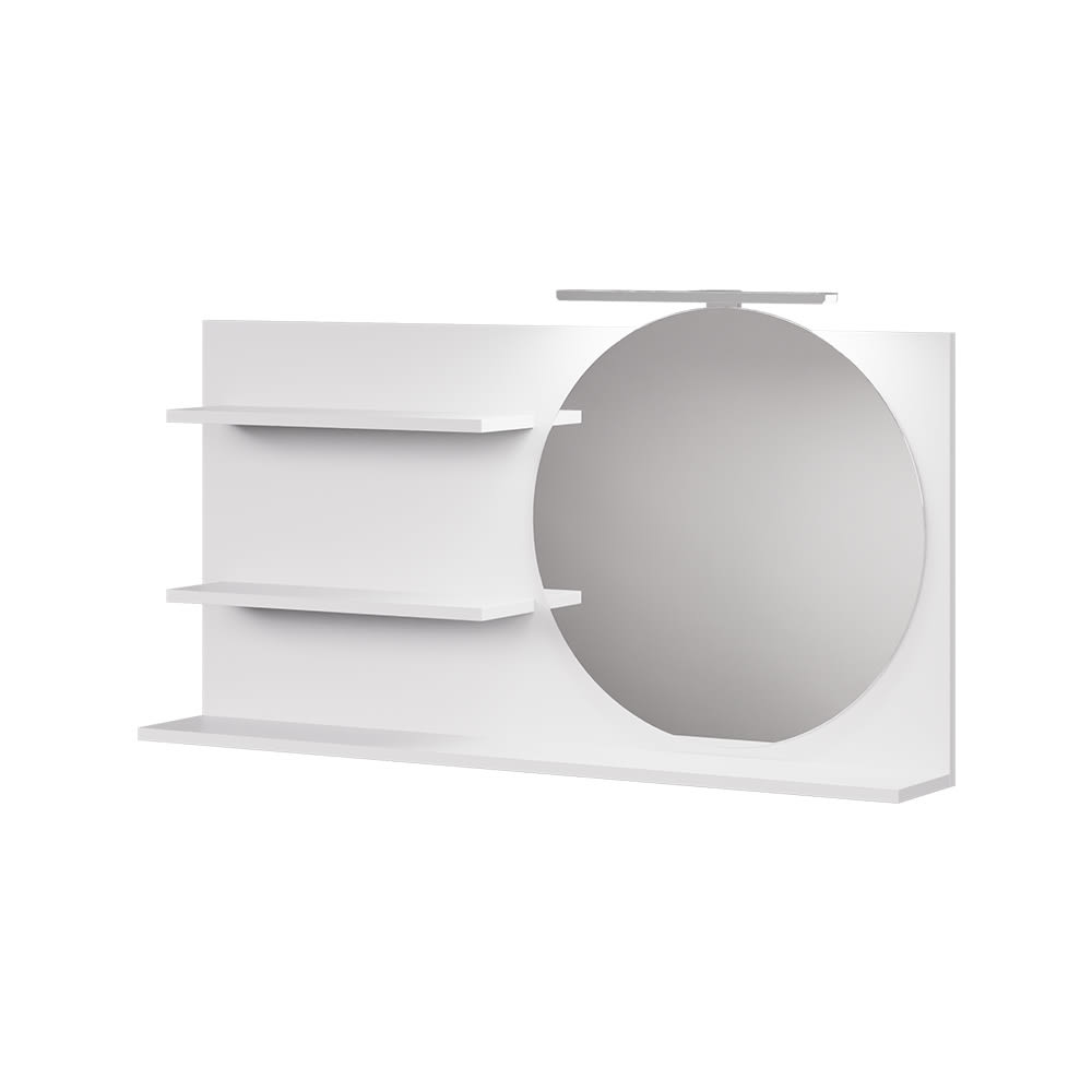 Vicco Spiegelregal mit 3 offenen Fächern Weiß 100x50cm style modern Weiß Spanplatte