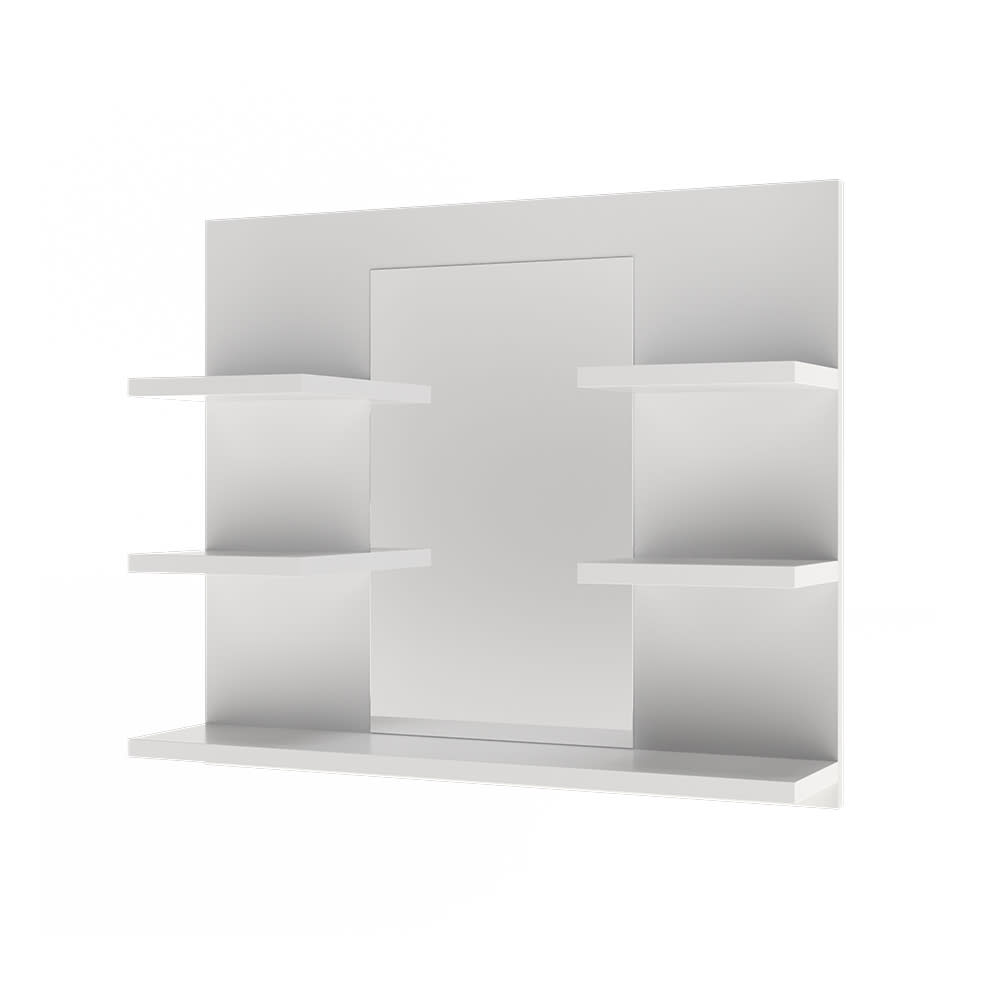 Vicco Badspiegelschrank mit Regalen Weiß 58.8x50cm style modern Weiß Spanplatte
